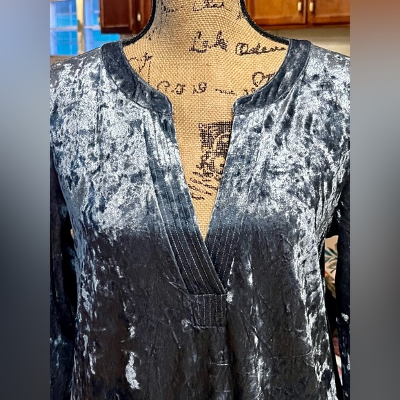 NWT Mystree Dress Katherine Lemon Boutique Velvet Velour pockets Shimmer Charco - Picture 16 of 16